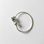 Silver-Toned Open Rose Cuff Bracelet